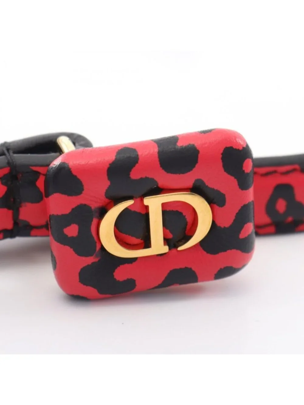 Dior Belt CD Logo Leopard Leather